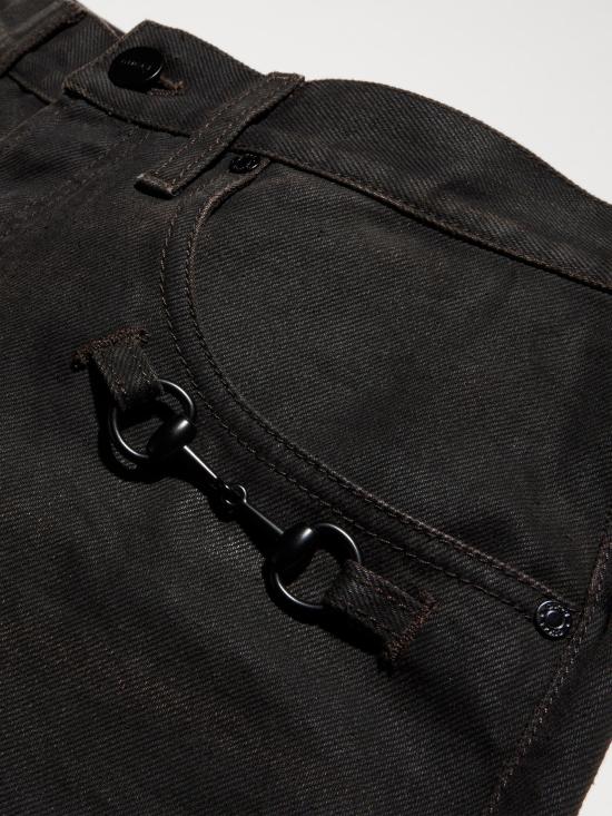 26FW 구찌 홀스빗 플레어 코튼 데님 팬츠 860844XDDHM 2028 NERO - GUCCI