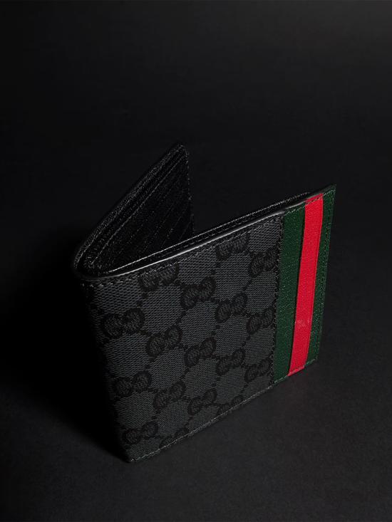 26FW 구찌 GG 캔버스 웹 카드 슬롯 반지갑 A00716FAGI8 1081 NERO