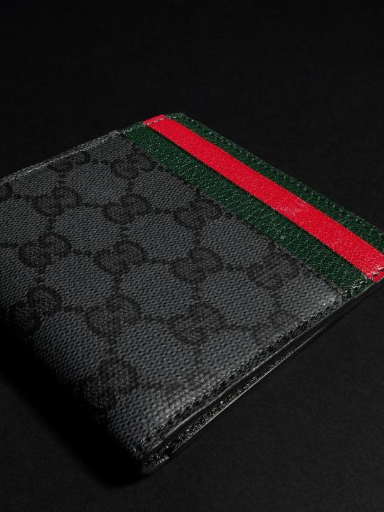 26FW 구찌 GG 캔버스 웹 카드 슬롯 반지갑 A00716FAGI8 1081 NERO - GUCCI