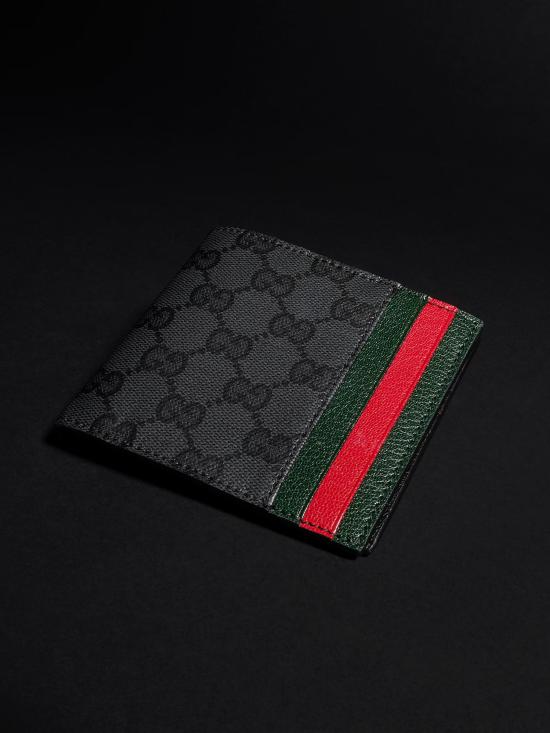 26FW 구찌 GG 캔버스 웹 카드 슬롯 반지갑 A00716FAGI8 1081 NERO - GUCCI