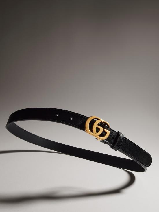 26FW 구찌 컷 GG 마몽 씬 벨트 A005SNAAGYS 1000 NERO - GUCCI