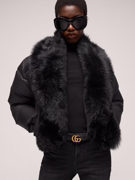 26FW 구찌 컷 GG 마몽 씬 벨트 A005SNAAGYS 1000 NERO - GUCCI