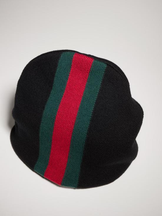 26FW 구찌 웹 스트라이프 울 비니 A007FI4GALH 1066 NERO - GUCCI