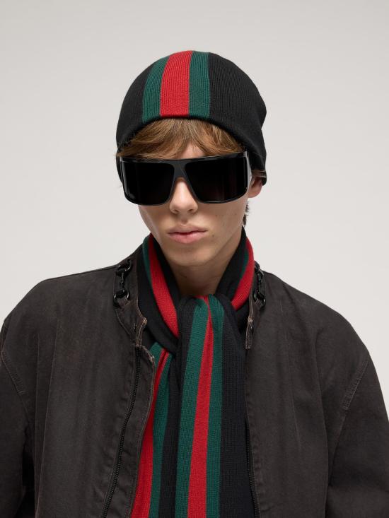 26FW 구찌 웹 스트라이프 울 비니 A007FI4GALH 1066 NERO - GUCCI