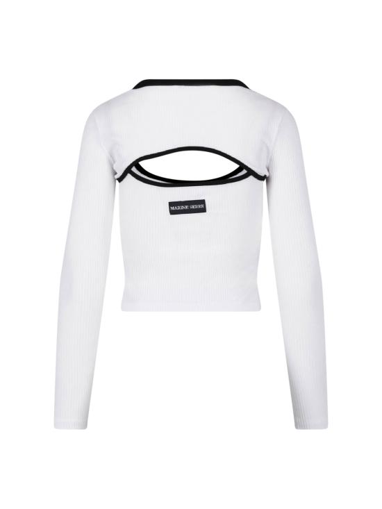 26FW 마린세르 긴팔 티셔츠 WTT039A CJER0125 WH10 WHITE - MARINE SERRE