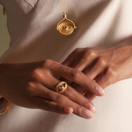  Satya Jewelry 반지 사티아 주얼리 블루 토파즈 아이 링 - OTHER BRANDS