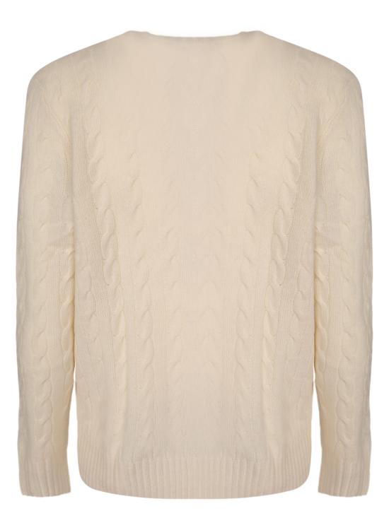 27FW 폴로 랄프로렌 케이블 니트 스웨터 710876762 010 White - POLO RALPH LAUREN