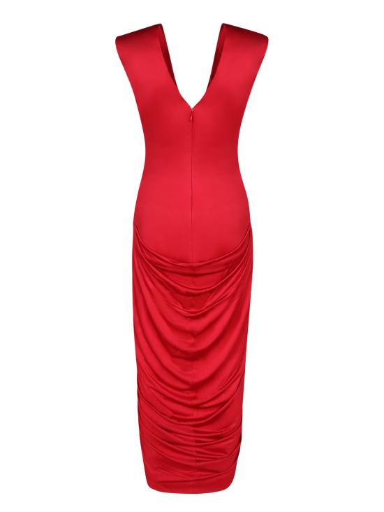 27FW 베르사체 원피스 1026705 1A12497 1RB30 Red - VERSACE