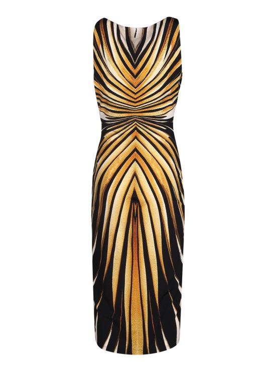 27FW 로베르토 카발리 원피스 TKT100 LNM33 01080 Yellow - ROBERTO CAVALLI