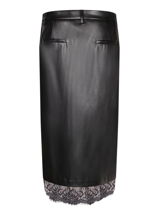 27FW 에르마노 피렌제 스커트 D49EO038 E98 MF099 Black - ERMANNO FIRENZE