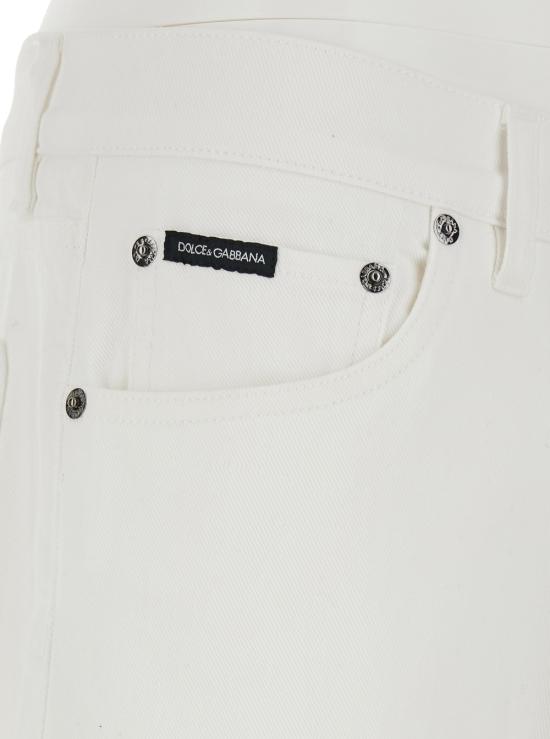 26FW 돌체앤가바나 데님 팬츠 GY07CDG8JR8S9001 White - DOLCE & GABBANA