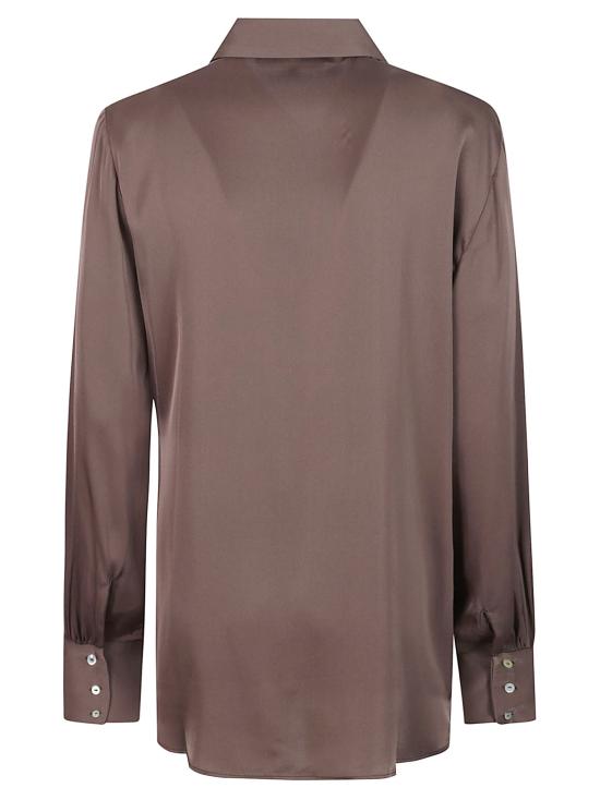 26FW 실크95파이브 셔츠 BORDEAUX LONG SLEEVE BLOUSE CAFE CAFFE - SILK95FIVE