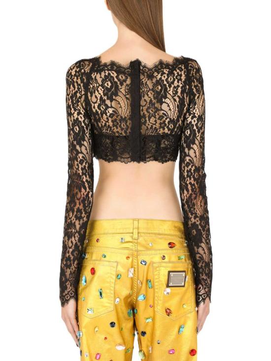 26FW 돌체앤가바나 탑 F754GTFLSFV N0000 NERO - DOLCE & GABBANA