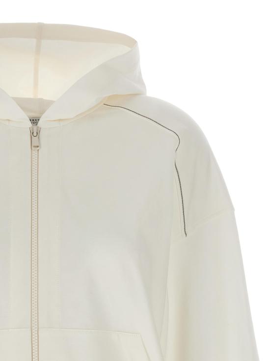 26FW 브루넬로 쿠치넬리 후드 티셔츠 BR306428BM WHITE - BRUNELLO CUCINELLI