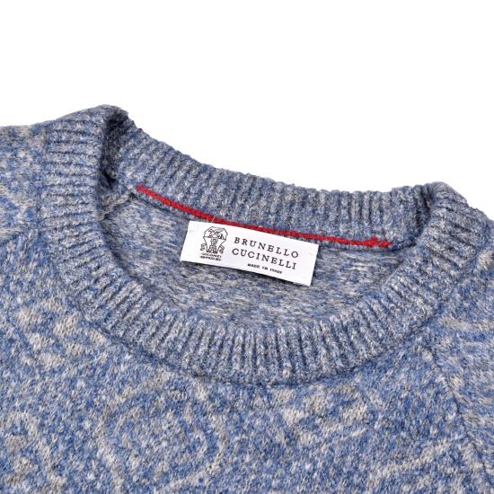  브루넬로 쿠치넬리 스웨터 i230763 BLUE - BRUNELLO CUCINELLI