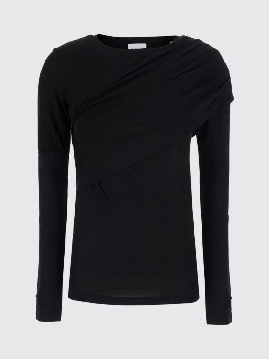26FW 이자벨마랑에뚜왈 드레시 드레이프 저지 탑 HT0656FDD3K01E 01BK Black - ISABEL MARANT ETOILE