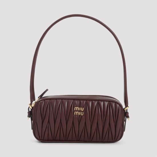 26FW 미우미우 마테라쎄 나파 가죽 파우치 5NE024AFPP F0007 BURGUNDY - MIU MIU