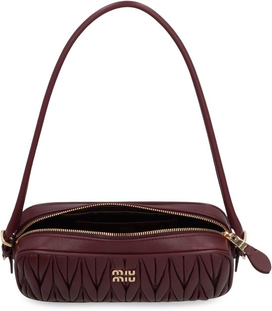 26FW 미우미우 마테라쎄 나파 가죽 파우치 5NE024AFPP F0007 BURGUNDY - MIU MIU