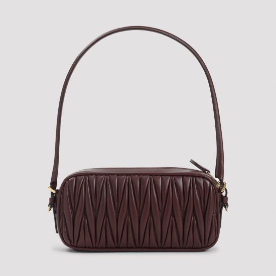 26FW 미우미우 마테라쎄 나파 가죽 파우치 5NE024AFPP F0007 BURGUNDY - MIU MIU
