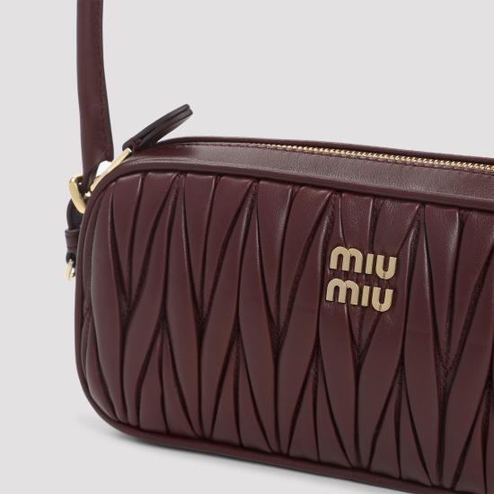 26FW 미우미우 마테라쎄 나파 가죽 파우치 5NE024AFPP F0007 BURGUNDY - MIU MIU