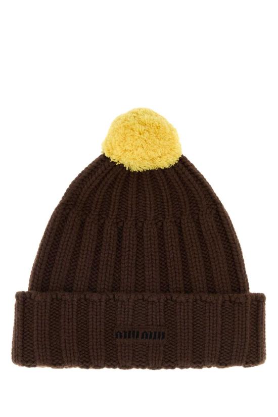26FW 미우미우 모자 5HC6112G9M F0Y04 BROWN