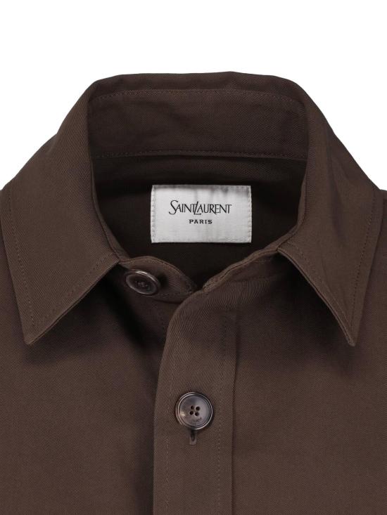 26FW 생로랑 셔츠 852011Y03JG 7073 BROWN - SAINT LAURENT