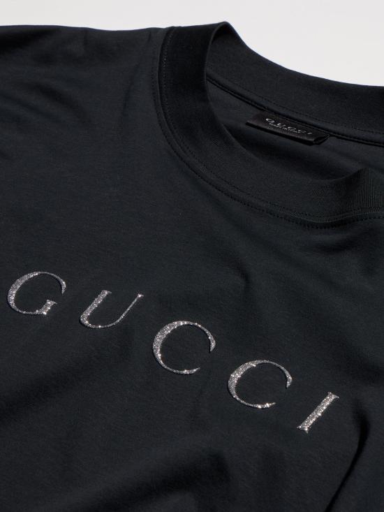 26FW 구찌 프린트 코튼 저지 티셔츠 A0097MXJH3Z 1142 BLACK - GUCCI