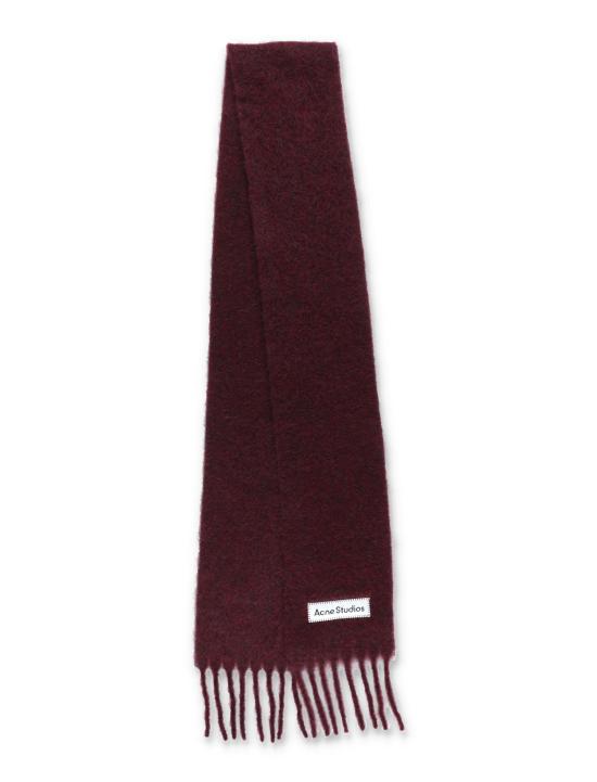 26FW 아크네 스튜디오 벨리 스키니 모헤어 머플러 CA0443479 BURGUNDY - ACNE STUDIOS