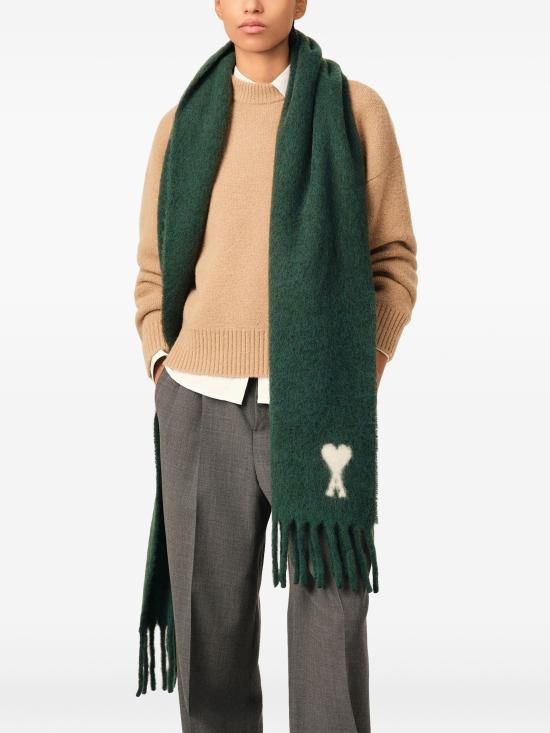 26FW 아미 알파카 아미 드 꾀흐 스카프 USF673AW0004312 KHAKI - AMI
