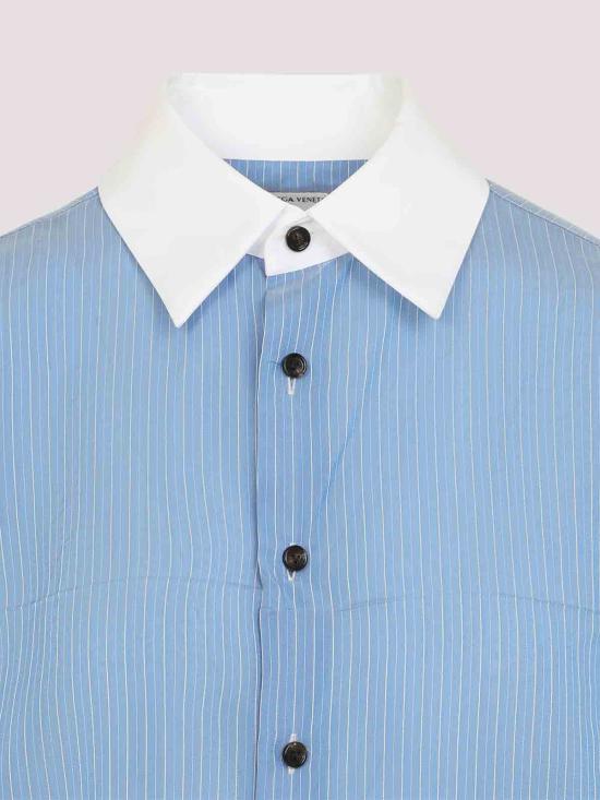 26FW 보테가베네타 셔츠 871471V6NF04279 BLUE - BOTTEGA VENETA