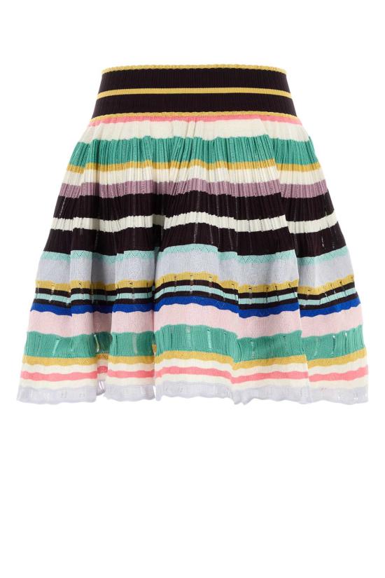 26FW 알라이아 스커트 AA9J2627K226D 910 STRIPPED - ALAIA