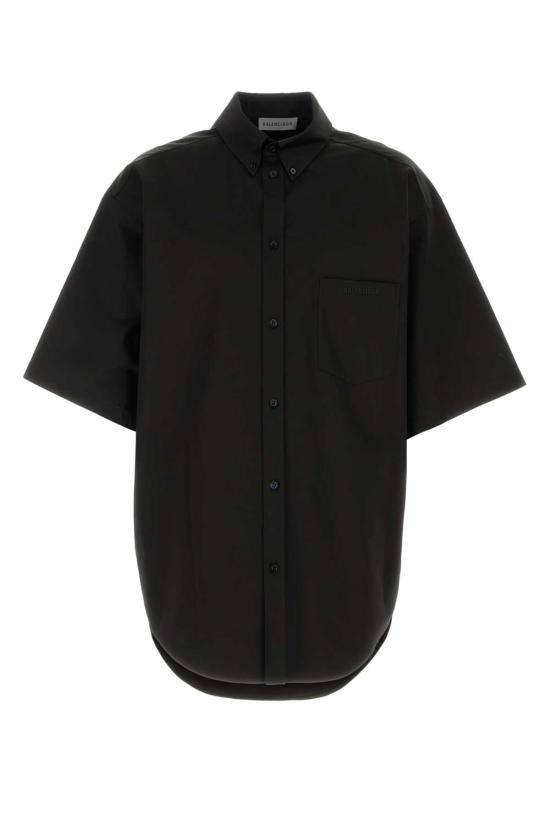 26FW 발렌시아가 긴팔 셔츠 A0045STSP13 1000 BLACK