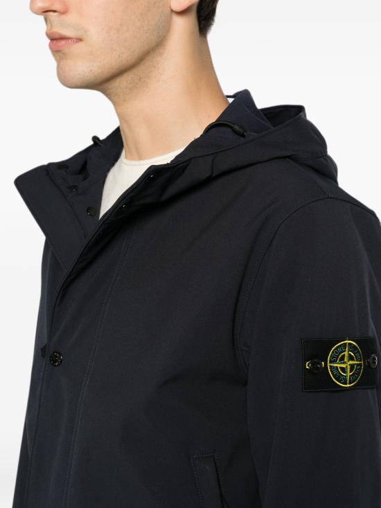 26FW 스톤 아일랜드 소프트쉘 후드 숏 파카 L2S154100118S0A22 V0020 NAVY BLUE - STONE ISLAND