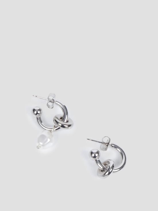26FW 저스틴 클렌퀏 주얼리 ETHAN PRL EARRINGS PALLADIUM