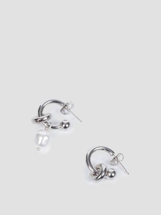 26FW 저스틴 클렌퀏 주얼리 ETHAN PRL EARRINGS PALLADIUM - JUSTINE CLENQUET