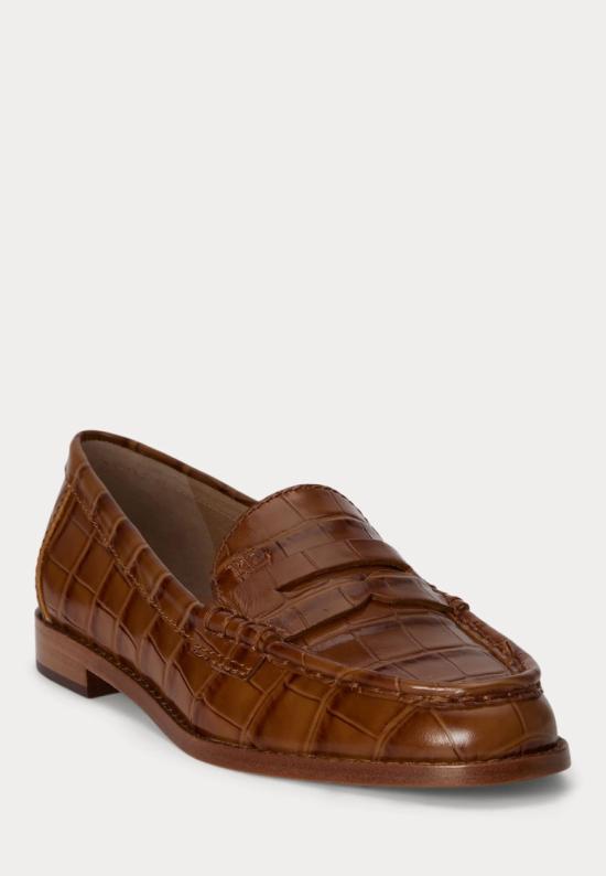 26FW 랄프 로렌 플랫 슈즈 802962176006 Brown - RALPH LAUREN