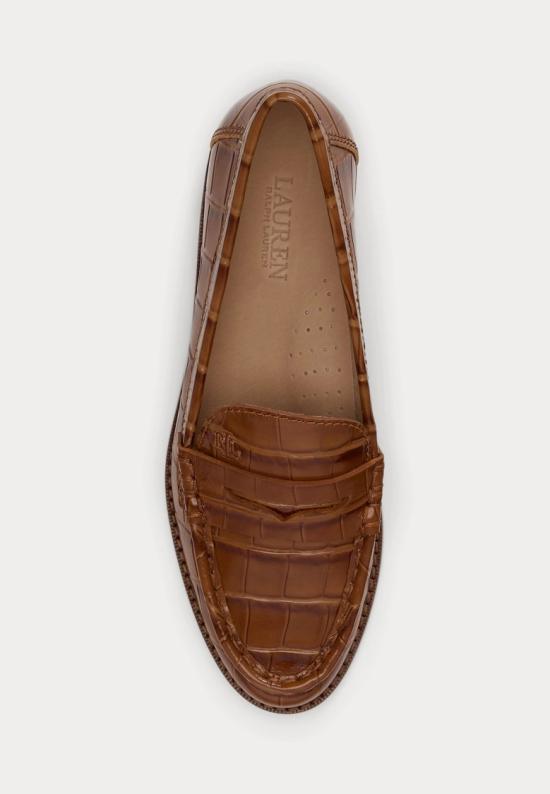 26FW 랄프 로렌 플랫 슈즈 802962176006 Brown - RALPH LAUREN