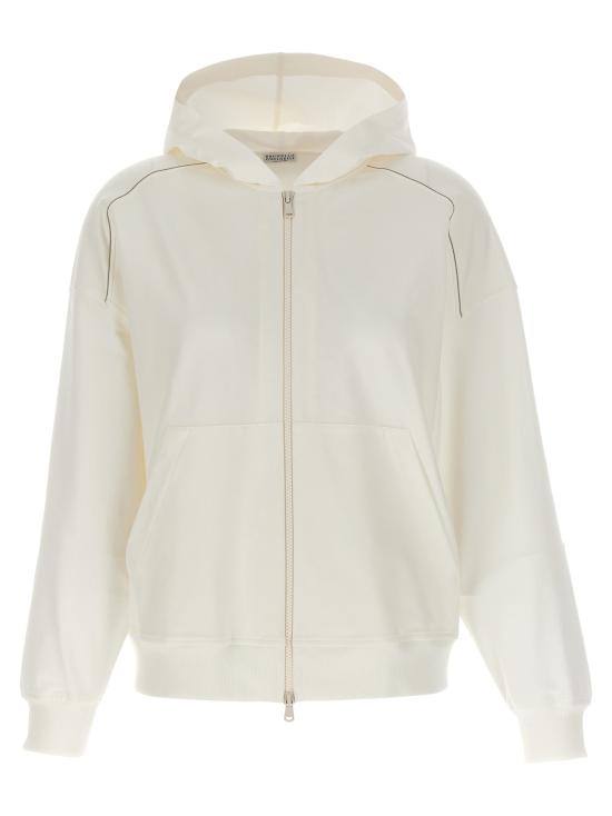 26FW 브루넬로 쿠치넬리 후드 티셔츠 BR306428BM WHITE