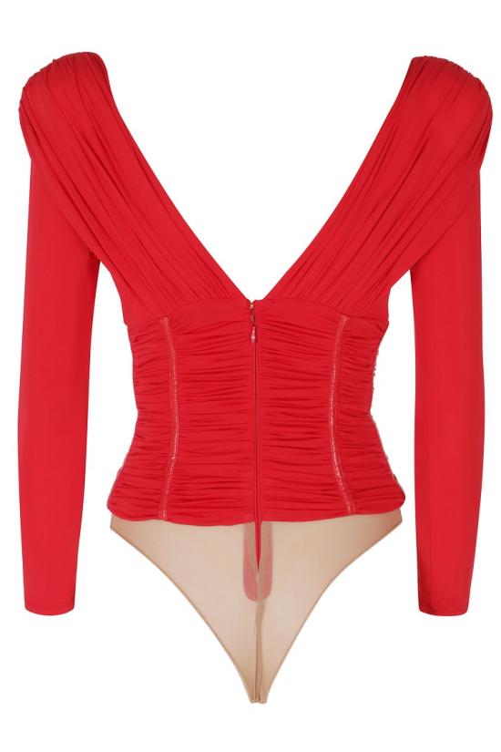 26FW 엘리자베타프랜치 탑 BO04367E2 099 Red - ELISABETTA FRANCHI