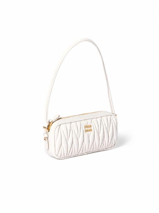 26FW 미우미우 마테라쎄 나파 가죽 파우치 5NE024AFPP F0009 BIANCO - MIU MIU