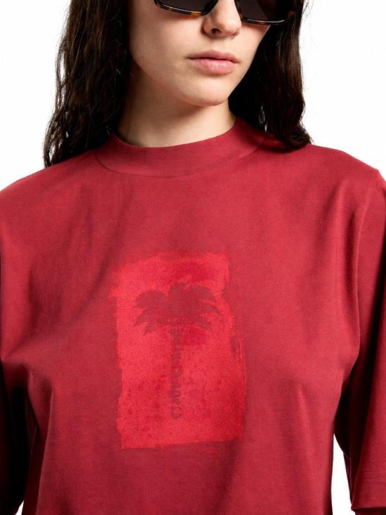 26FW 팜앤젤스 반팔 티셔츠 PAWAA03W26JR10 2725 BRICK RED - PALM ANGELS