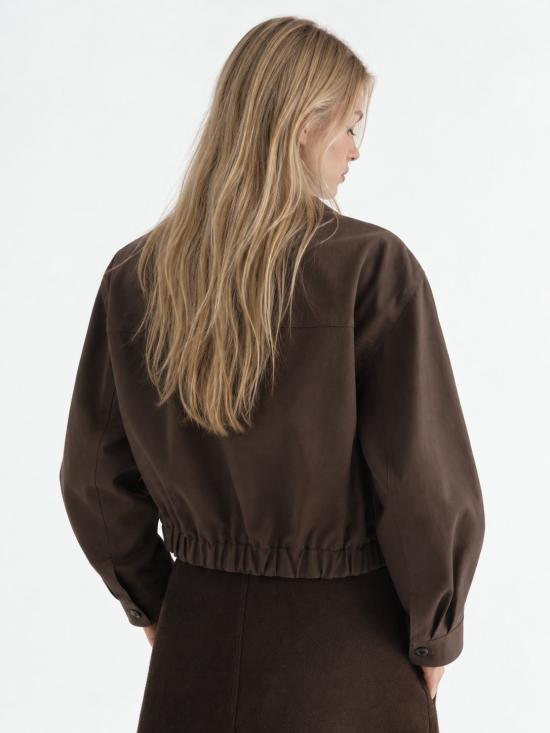 26FW 르메르 헤비 코튼 트윌 숏 블루종 OW1248LF1452 BR489 CHOCOLATE - LEMAIRE