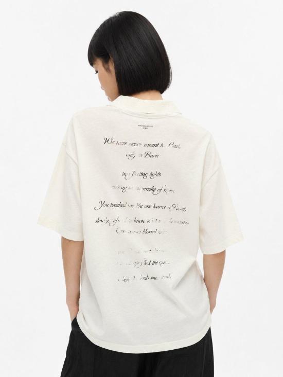 26FW 앤 드뮐미스터 반팔 티셔츠 B0014238FA206 003 IVORY - ANN DEMEULEMEESTER