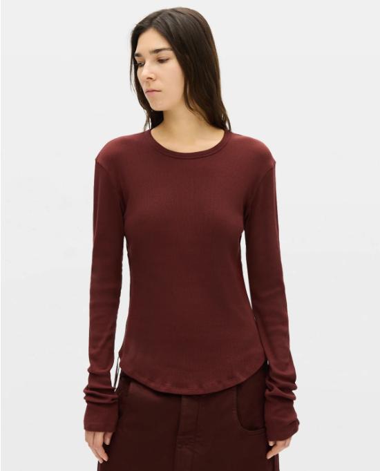26FW 앤 드뮐미스터 반팔 티셔츠 B0014242FA659 389 MAHOGANY