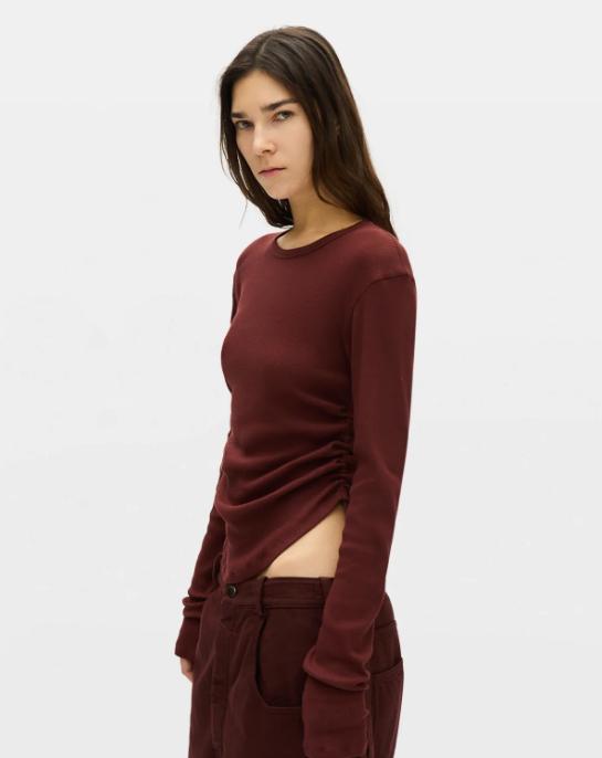 26FW 앤 드뮐미스터 반팔 티셔츠 B0014242FA659 389 MAHOGANY - ANN DEMEULEMEESTER
