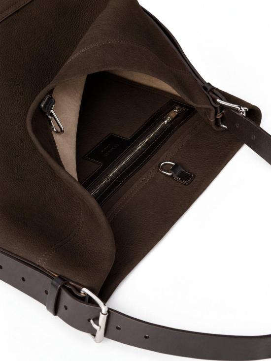 26FW 르메르 코튼 타이 다이 벨티드 토트백 BG0153LL0189 BR007 EBONY BROWN - LEMAIRE