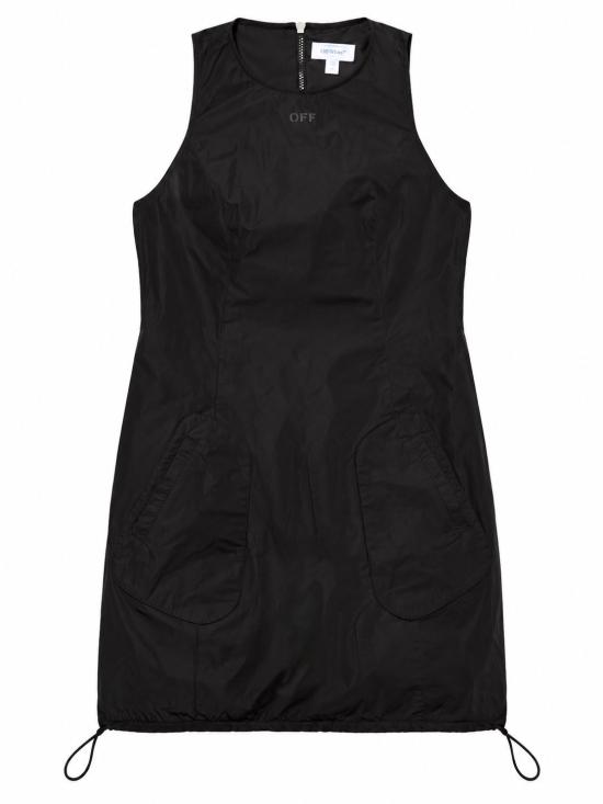26FW 오프화이트 미디 원피스 2FU00352T W009 BLACK
