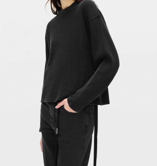 26FW 앤 드뮐미스터 반팔 티셔츠 B0014244FA757 098 FADED BLACK - ANN DEMEULEMEESTER