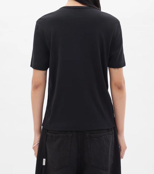 26FW 앤 드뮐미스터 반팔 티셔츠 B0012545FA045 099 BLACK - ANN DEMEULEMEESTER