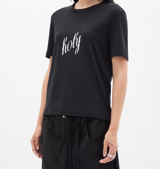 26FW 앤 드뮐미스터 반팔 티셔츠 B0012545FA045 099 BLACK - ANN DEMEULEMEESTER